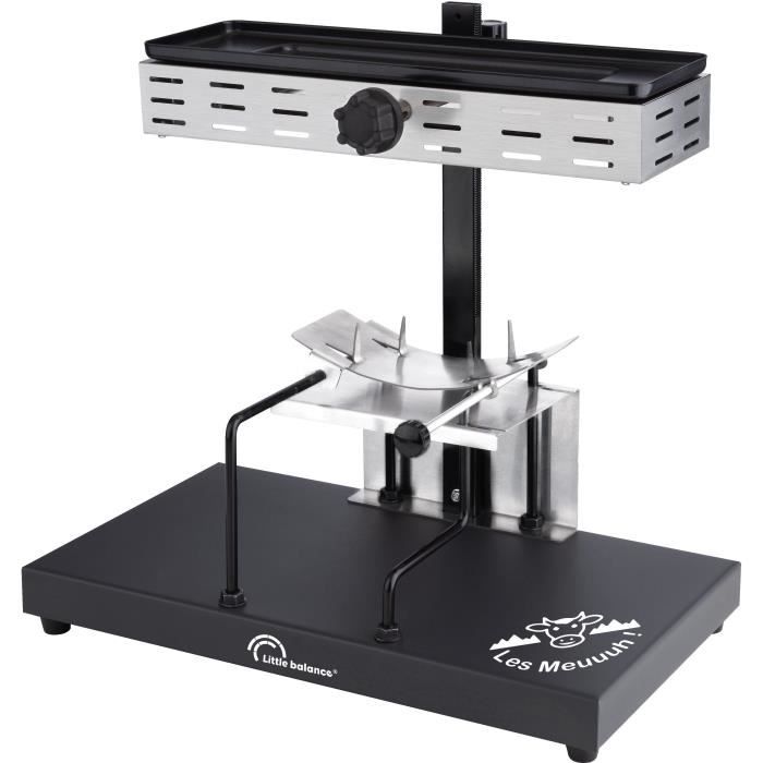 Raclette machine - LITTLE BALANCE - Savoyarde half wheel - 850 W - 6 people - Meuuuh design / Stainl