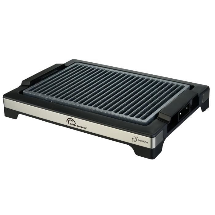 LITTLE BALANCE Electric Barbecue - Easy Nopifas - Cooking surface 38 x 25 cm - PFAS-free microcerami