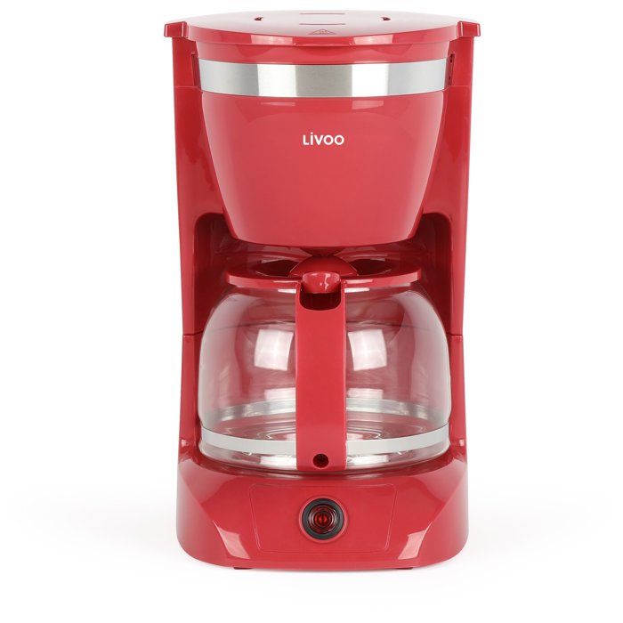 Elektrische Kaffeemaschine  LIVOO  DOD163RC  800 W  1,25 l  12 Tassen  Rot