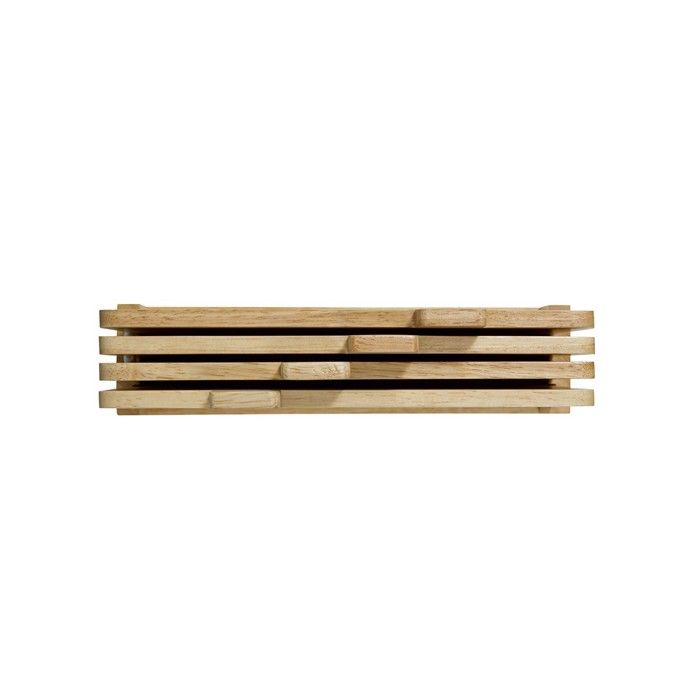4er-Set Schneidebretter - LIVOO - MES142 - Gummibaumholz - Mit Laschen 26 x 18 cm - Ablageregal