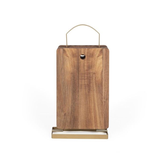 4er-Set Schneidebretter - LIVOO - MES152 - FSC-Akazienholz - 22 x 14 cm - Metallträger