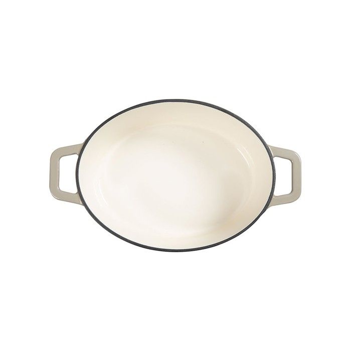 Oval cast iron casserole dish - Livoo - MEP129G - Grey