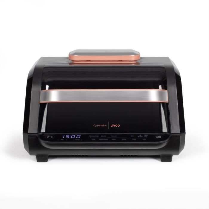 Ölfreie Fritteuse und Grill - LIVOO - Livoo x Marmiton - DOC305 - 6 L - 1500-1700 W - 2 in 1 - 8 Pro