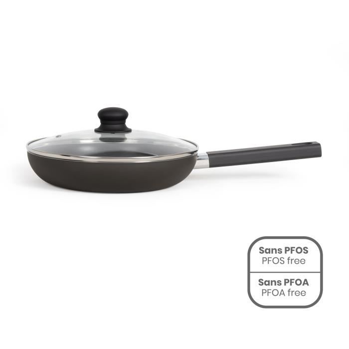 26 cm sauté pan - LIVOO - MEP153N - Non-stick, PFOA and PFOS free - Silicone handle - Suitable for a