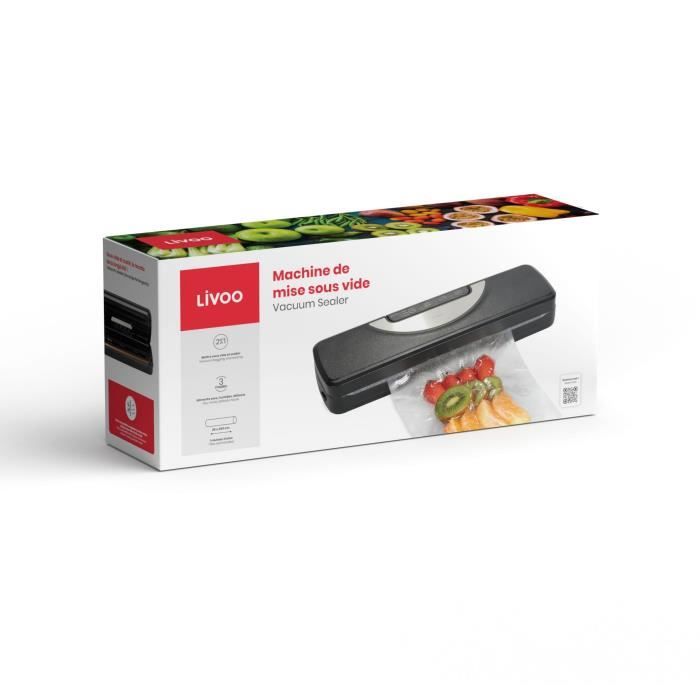 Vacuum Sealer - LIVOO - DOM504 - 110W - 2 functions - 3 modes depending on the food - Film roll incl