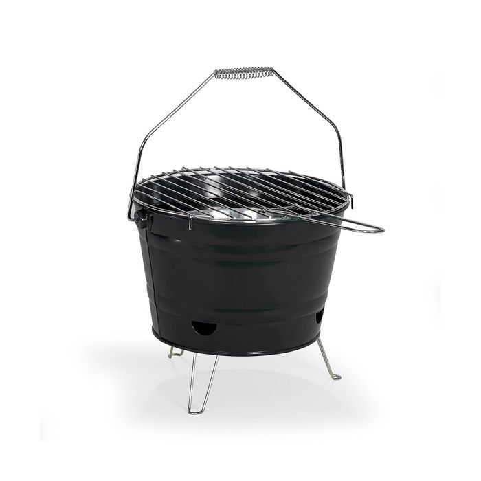 Portable charcoal barbecue - LIVOO - DOC327N - Stainless steel - Cooking surface ø27 cm - Height 24 