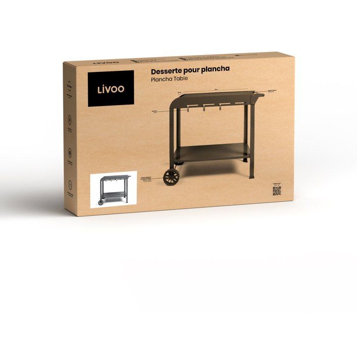 Plancha-Wagen - LIVOO - GS168G - 2 Zahnräder ø 14,5 cm - Obere Ablage 70 x 50 cm - Untere Ablage 79 