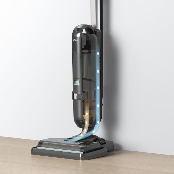 Kabelgebundener Besenstaubsauger - LIVOO - DOH143 CLEAN'UP - 600 W - 2 in 1 - 15 kPa - 80 dB - 2 Beh