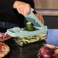 Multifunction mandolin - Livoo - MEN435 - 8 stainless steel blades - 1.5 L collection tray - Safe to