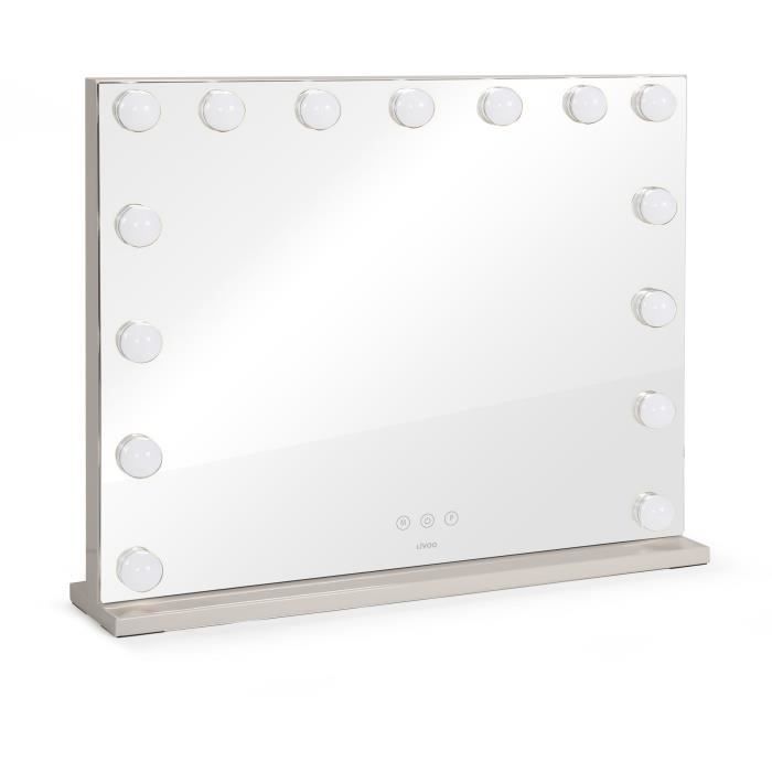 Schminkspiegel - LIVOO - DOS207 - 56 x 44 cm - 15 LEDs - 3 Lichtmodi