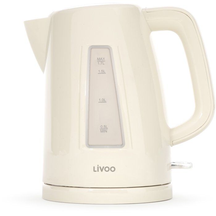 Wasserkocher  LIVOO  DOD184C  2200 W  1,7 l  360° drehbarer Sockel  Cremeweiß
