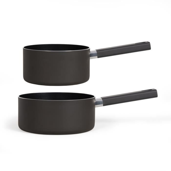 Set of 2 saucepans - LIVOO - MEP154N - Non-stick without PFOA or PFOS - Silicone handle - All hobs i