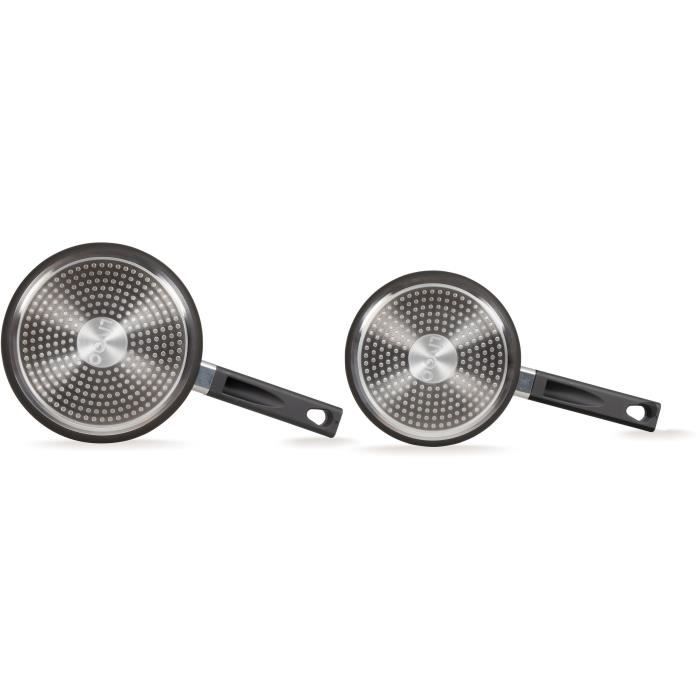 Set of 2 saucepans - LIVOO - MEP154N - Non-stick without PFOA or PFOS - Silicone handle - All hobs i