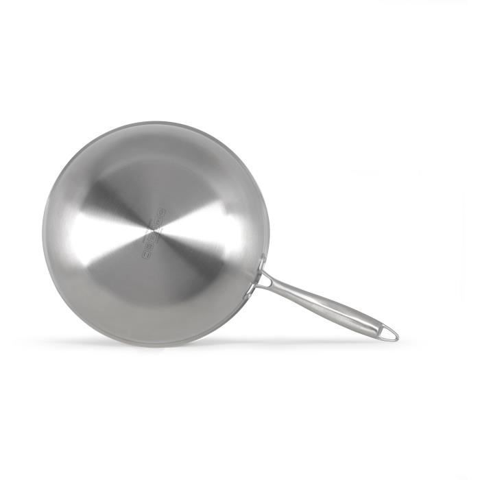Edelstahlwok - LIVOO - MEP162 - Ø 28 cm - Edelstahl - Alle Herdarten einschließlich Induktion und Ba