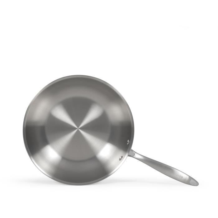 Edelstahlwok - LIVOO - MEP162 - Ø 28 cm - Edelstahl - Alle Herdarten einschließlich Induktion und Ba