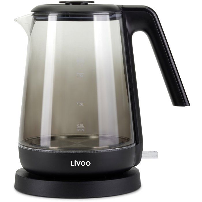 Wasserkocher  LIVOO  DOD216N  2200 W  1,7 l  Glas / Schwarz