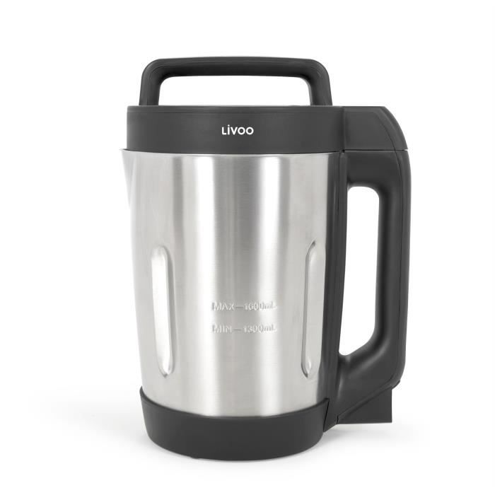 LIVOO DOP260N Beheizbarer Suppenmixer  Grau und Schwarz
