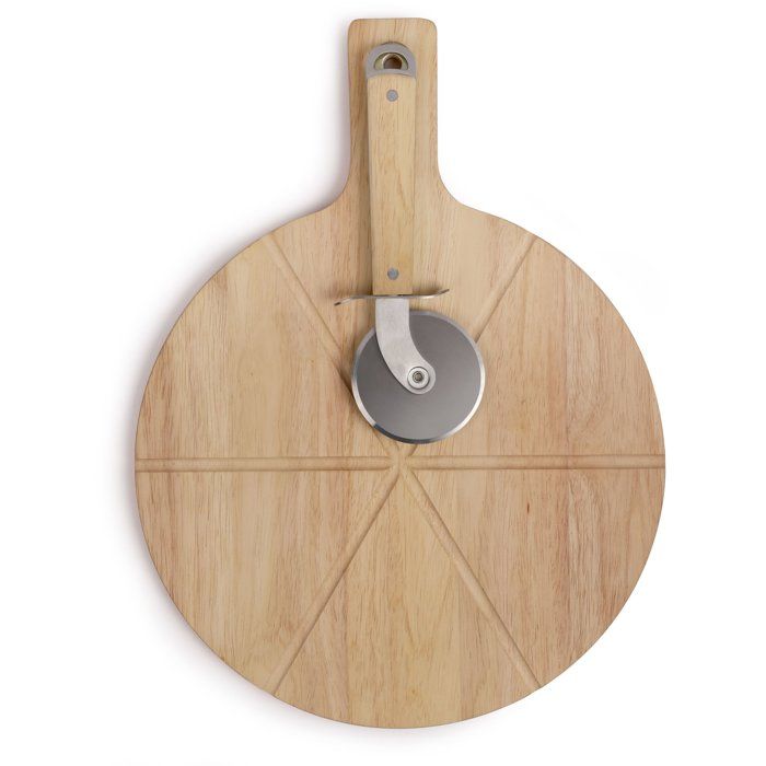 Pizza-Set  LIVOO  MES138  40 x 30 x 1,5 cm  1 Pizzaschneider  Aus Gummibaumholz