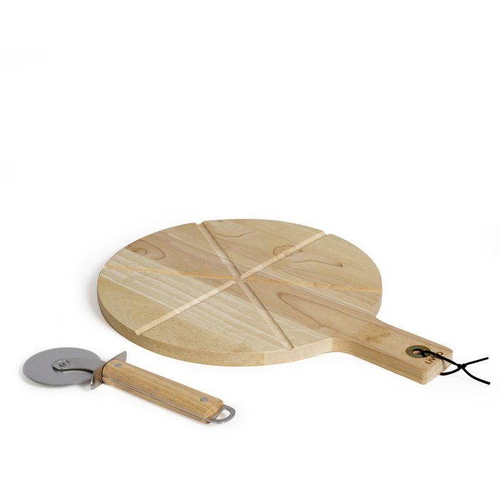 Pizza-Set  LIVOO  MES138  40 x 30 x 1,5 cm  1 Pizzaschneider  Aus Gummibaumholz