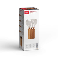 4er-Set Utensilien mit Topf - LIVOO - MES153G - Topf und Utensilien Akazie FSC - Silikon 31 cm - Top