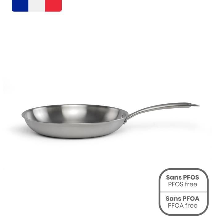 Brigade - 20 cm stainless steel frying pan - LIVOO - MEP157 - Triply stainless steel - Suitable for 