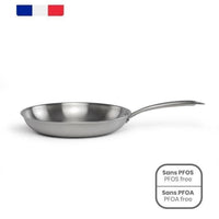 Brigade - 24 cm stainless steel frying pan - LIVOO - MEP158 - Triply stainless steel - Suitable for 