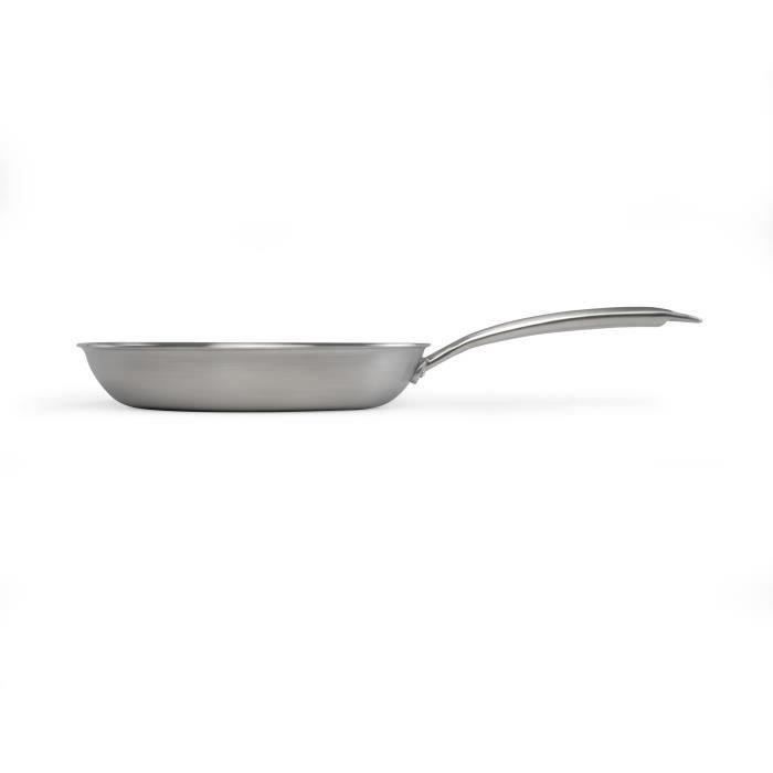 Brigade - 24 cm stainless steel frying pan - LIVOO - MEP158 - Triply stainless steel - Suitable for 
