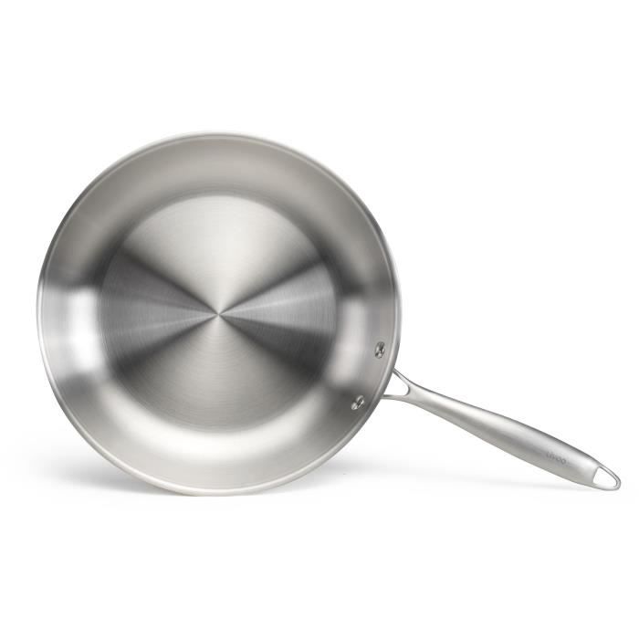 Brigade - 28 cm stainless steel frying pan - LIVOO - MEP159 - Triply stainless steel - Suitable for 