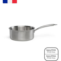 Brigade - 18 cm stainless steel saucepan - LIVOO - MEP160 - Triply stainless steel - Suitable for al