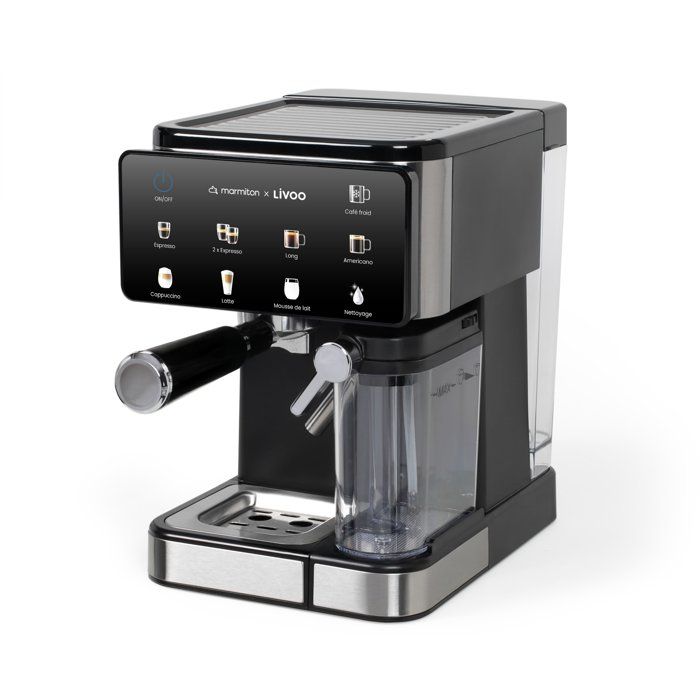 Multifunktionale Espressomaschine - LIVOO x Marmiton - DOD222CO - 20 bar Druck - 1350 W - Schwarz un