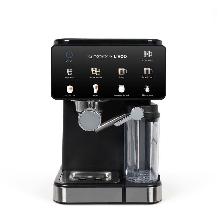 Multifunktionale Espressomaschine - LIVOO x Marmiton - DOD222CO - 20 bar Druck - 1350 W - Schwarz un