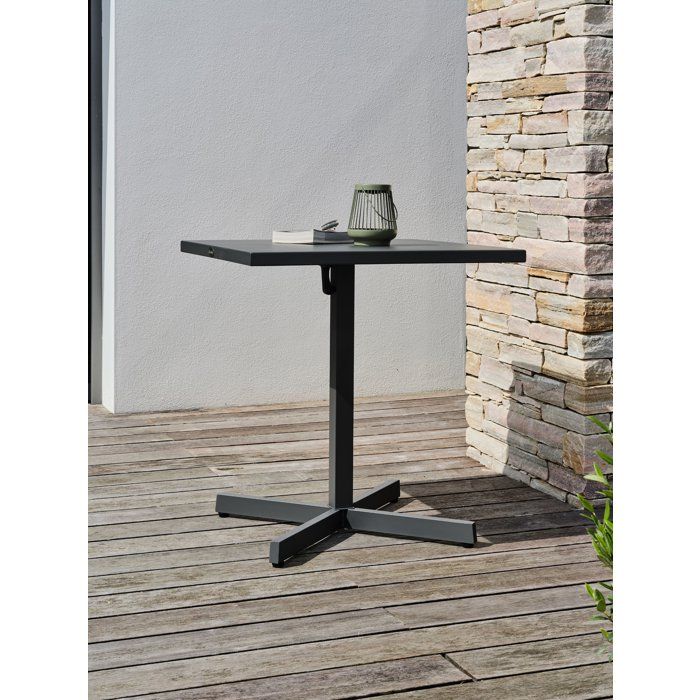 Gartentisch  CITY GARDEN  Louise  70 x 70 cm  Klappbare Stahlplatte  Anthrazit