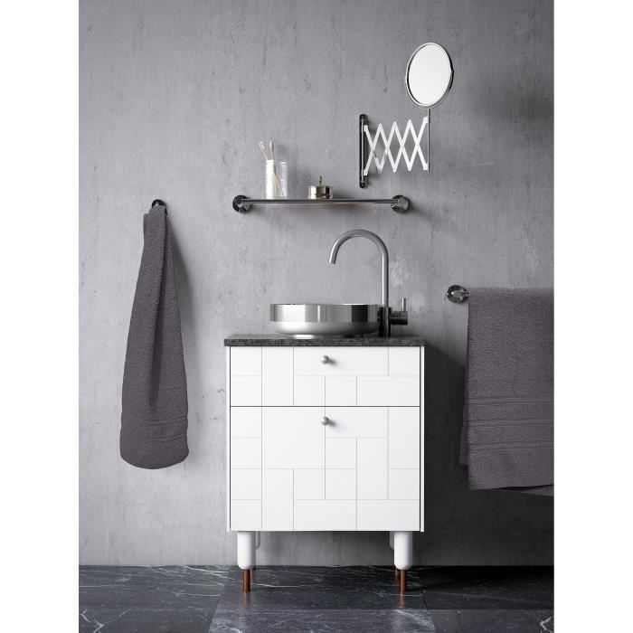 Set of 2 towels - LOVELY HOME - 2 Shower sheets 70 x 140 cm - Anthracite gray