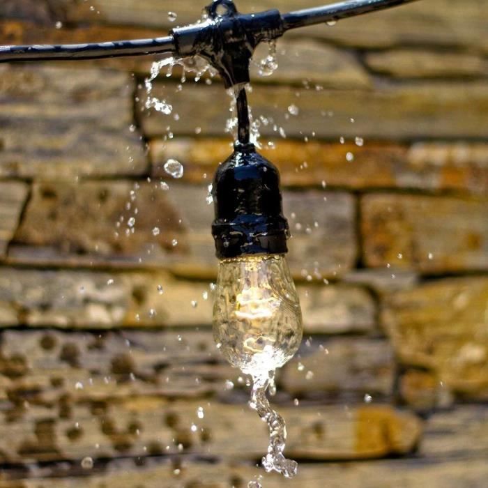Outdoor light garland - LUMISKY - MAFY 20 LIGHT - 10 m - 20 vintage filament bulbs - E27 - warm whit