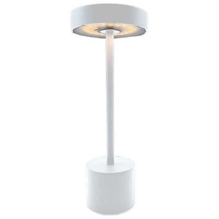 Wireless table lamp - LUMISKY - ROBY WHITE - H30 cm - Touch aluminum - Matt white - LED
