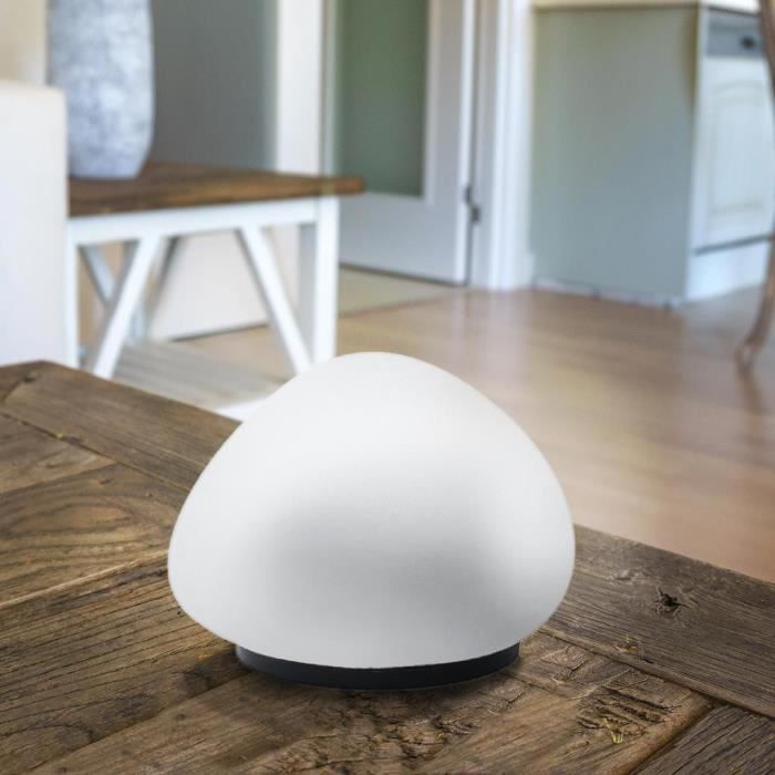 Decorative pebble solar lamp - LUMISKY - SOLENZARA - Ø16 cm - white LED