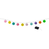 Solar light garland - LUMISKY - MIMY COLORS SOLAR - 3.80 m - Cotton balls - 10 bulbs - Warm white LE