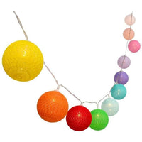 Solar light garland - LUMISKY - MIMY COLORS SOLAR - 3.80 m - Cotton balls - 10 bulbs - Warm white LE