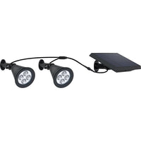 Double solar spotlight connected with remote solar panel 2 in 1 to prick or to fix powerful lighting