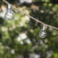 Solar light garland - LUMISKY - FANTASY CORD SOLAR - 7.50 m - Rope 10 transparent bulbs - Warm white