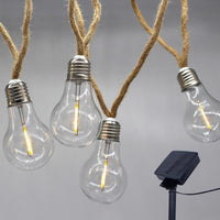 Solar light garland - LUMISKY - FANTASY CORD SOLAR - 7.50 m - Rope 10 transparent bulbs - Warm white