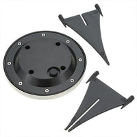 Set of 8 round stainless steel solar spotlights, recessed or spiked - LUMISKY - DECKY - cool white L