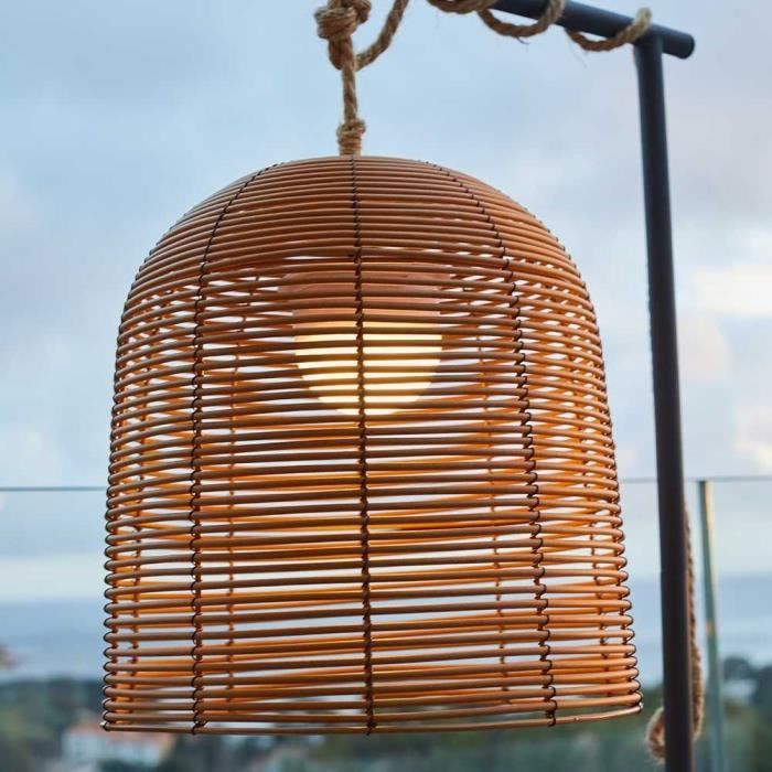 Nomad suspension - LUMISKY - HANG BOHEME - H35 cm - Polyrattan with rope - Warm white and dimmable w