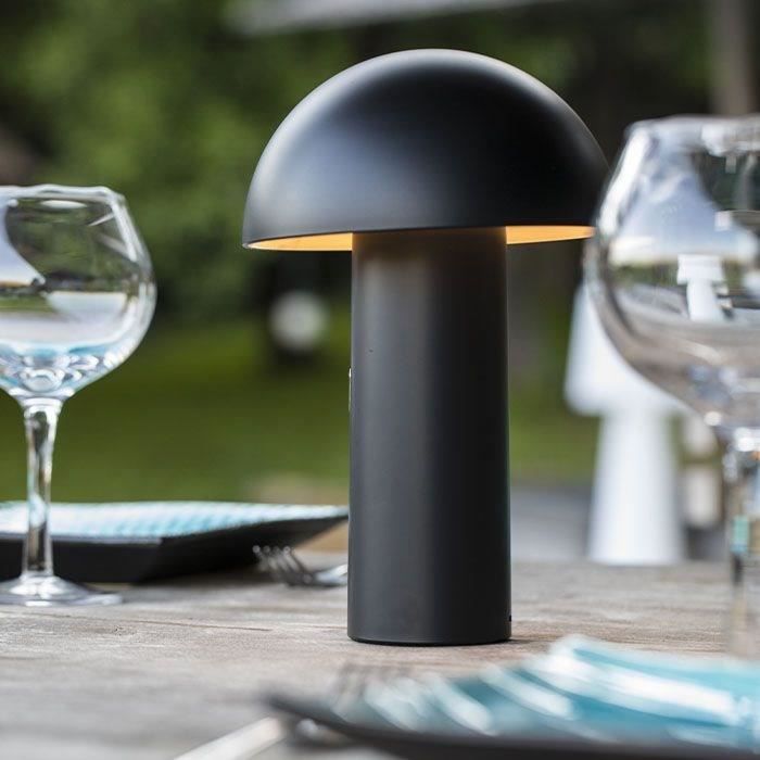 Cordless table lamp - LUMISKY - TOD BLACK - H28 cm - Adjustable head - Warm white LED