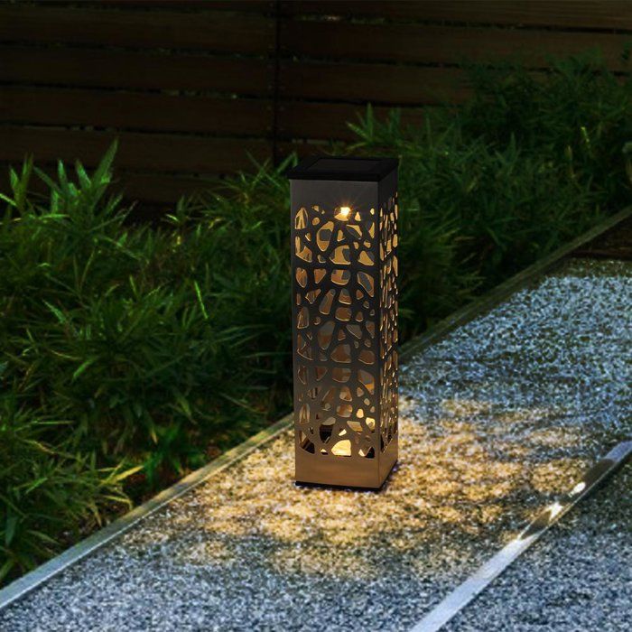 3er-Set Solarleuchten  LUMISKY  ORGANIC INOX  Warmweißes LED-Licht  Edelstahl  H 31 cm  Garten