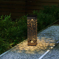 3er-Set Solarleuchten  LUMISKY  ORGANIC INOX  Warmweißes LED-Licht  Edelstahl  H 31 cm  Garten