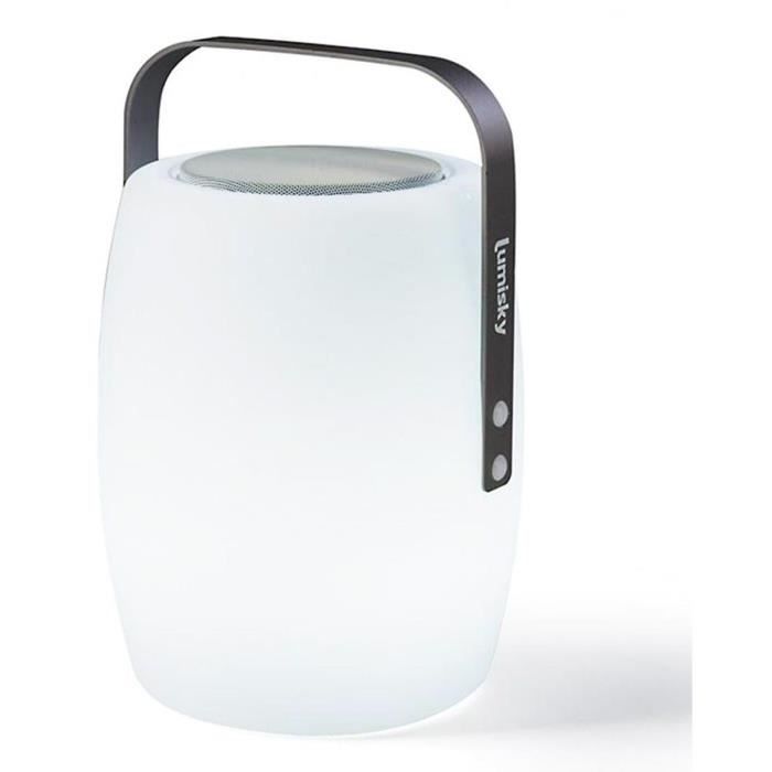 Wireless Bluetooth speaker lamp - LUMISKY - LUCY PLAY - H31 cm - Dimmable white and multi-color LED