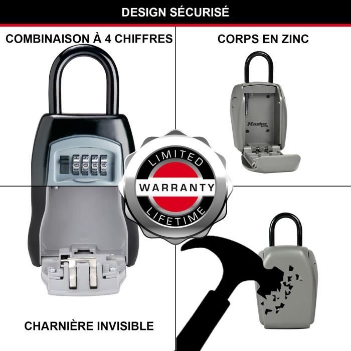MASTER LOCK Secure key box - L format - Enhanced security - Mini chest with handle