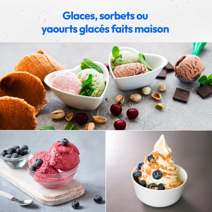 MEDION Ice cream machine with compressor (suitable for preparing ice cream, frozen yoghurt & sorbets