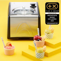 MEDION Electric aluminum ice cream and yogurt maker with compressor, ice cream machine with a capaci